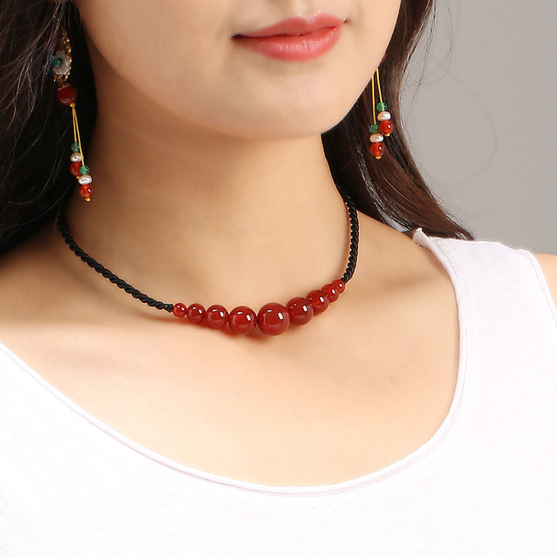 Original Design Agate Necklace Ladies