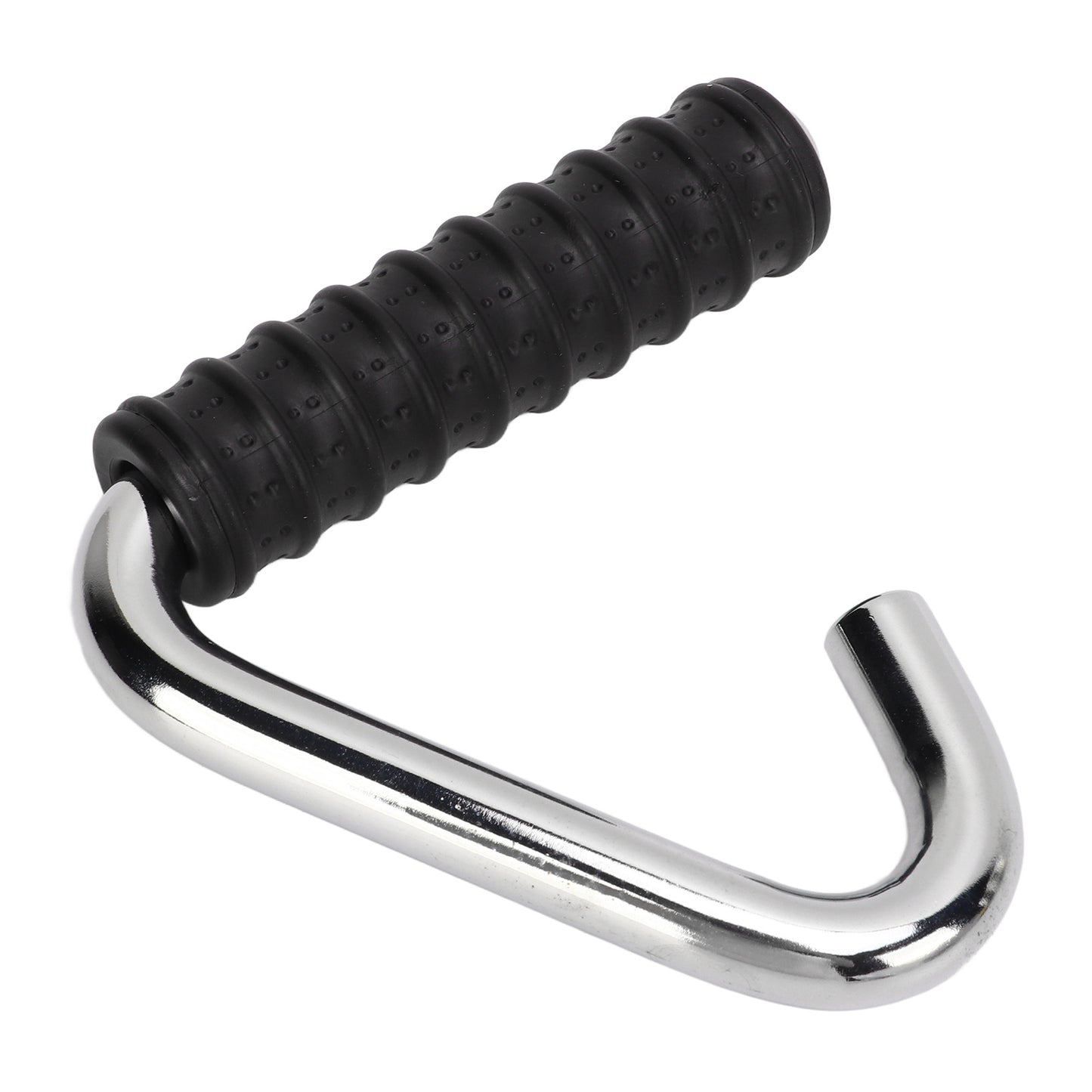 Fitness Handle Grip Silver C Shaped Universal Rubber Wrapped Training Pull Bar for Gym