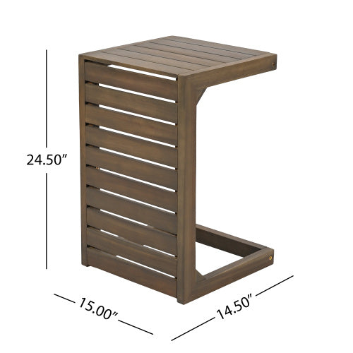 C-shape End Table Grey