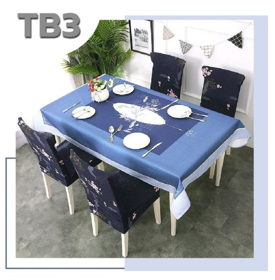 Waterproof, oil-proof and hot-proof household dining table and chair cover