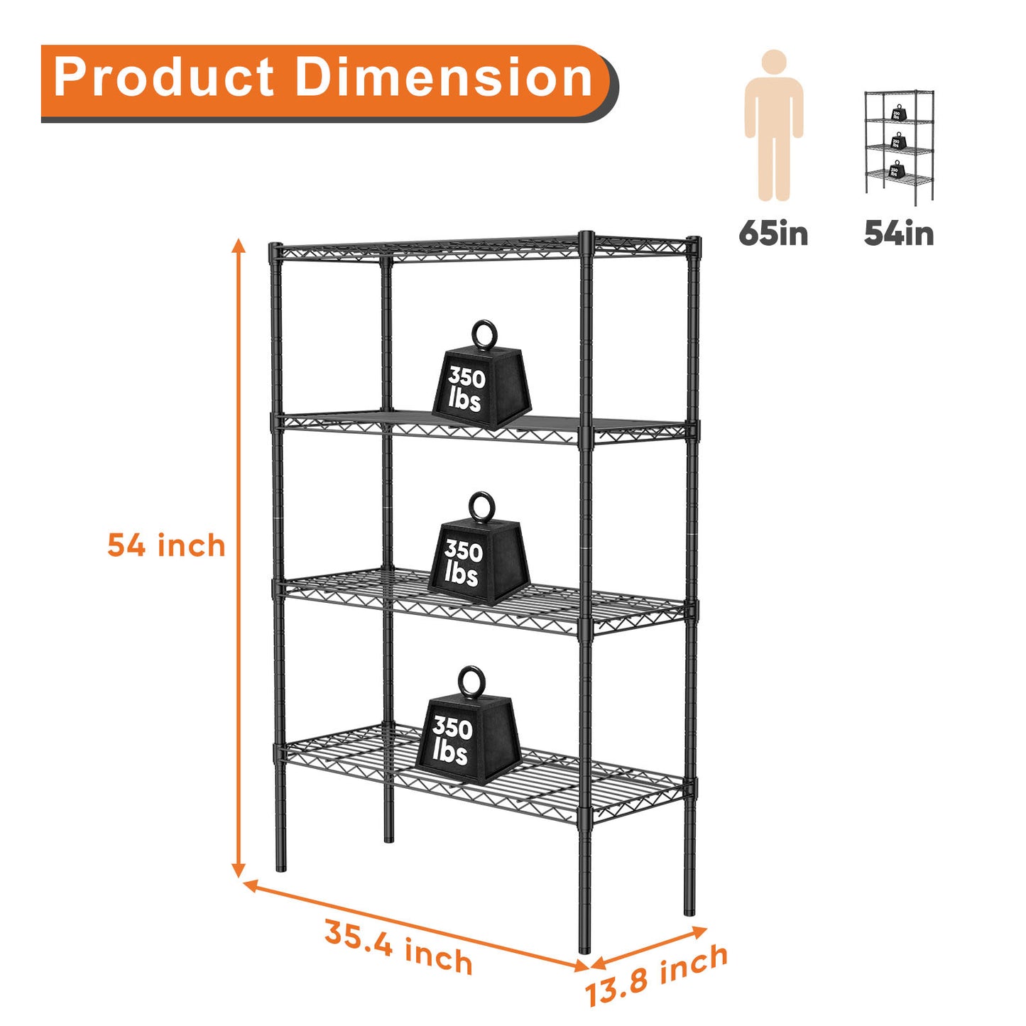 Adjustable Metal Wire Rack Heavy Vertical Rack