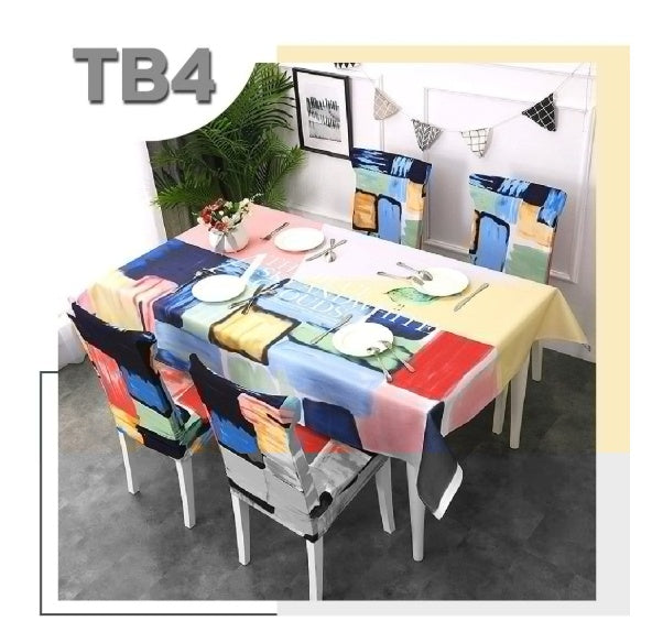 Waterproof, oil-proof and hot-proof household dining table and chair cover