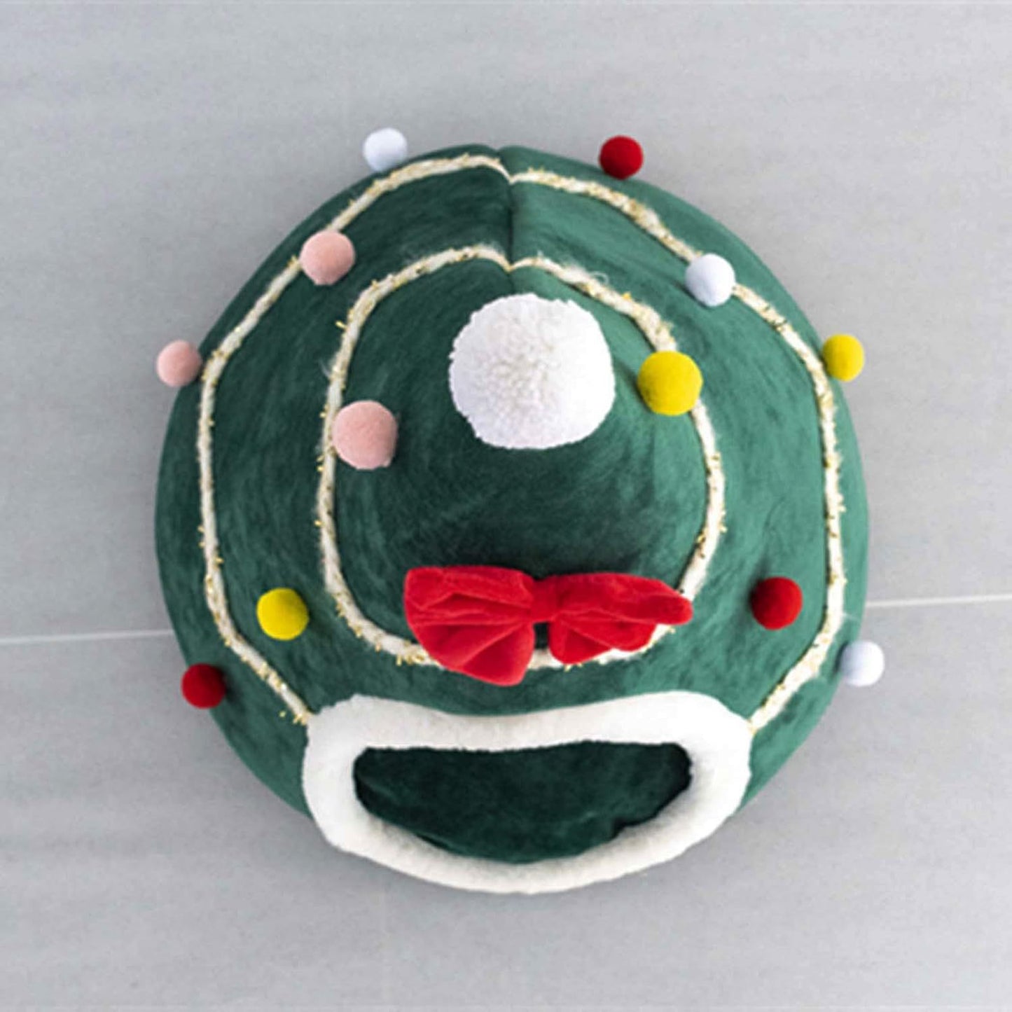 Christmas Tree Dog House Cozy Pet Cave Dog Sleeping Bed Pet Dog Tent With Removable Cushion Dog Bed For Dogs Cats