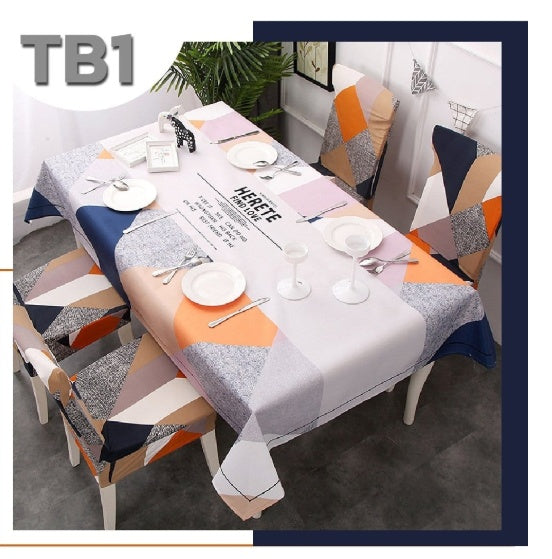 Waterproof, oil-proof and hot-proof household dining table and chair cover