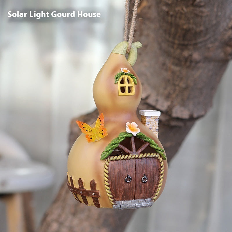 Gourd House Decoration Outdoor Courtyard Tree Pendant Solar Lamp