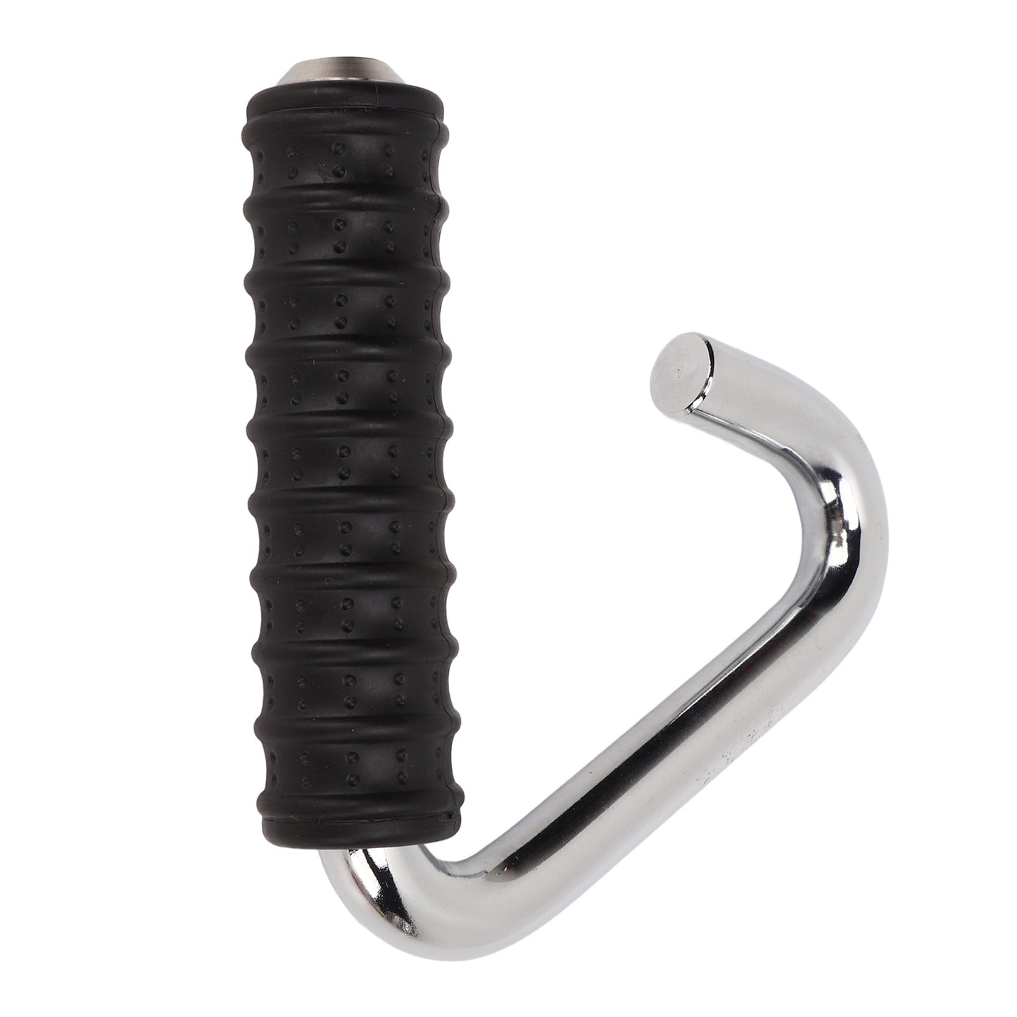 Fitness Handle Grip Silver C Shaped Universal Rubber Wrapped Training Pull Bar for Gym