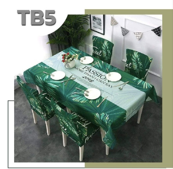 Waterproof, oil-proof and hot-proof household dining table and chair cover