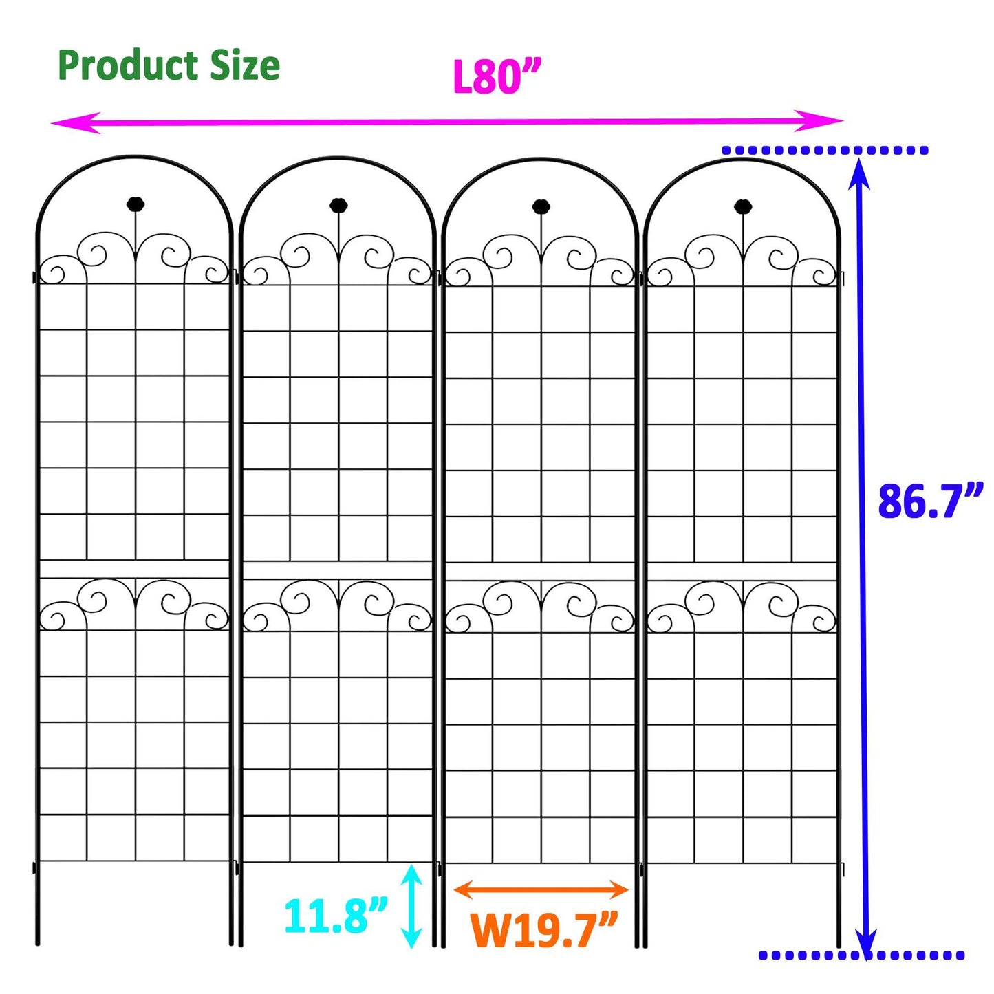 Metal Garden Trellis For Outdoor Climbing Plants