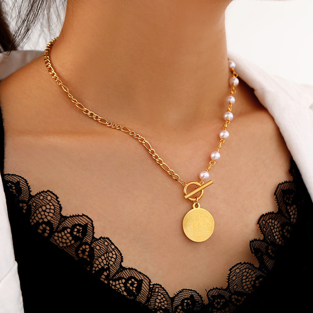 Ornaments Creative Fashion Geometric Element Items Stainless Steel Necklace