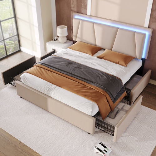 Wooden Storage Bed Bed Frame   Size 140cmx200cm