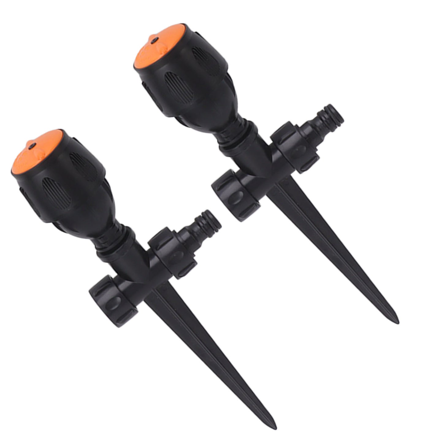 2pcs Garden Sprinklers Plastic 360 Degree Rotating Irrigation Sprinkler Large Area Coverage Sprinkler for Garden Yard Lawn
