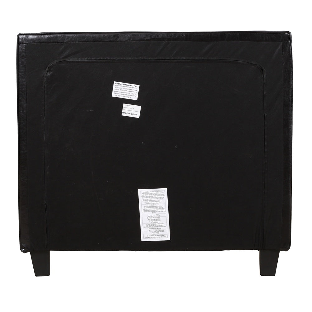 Faux Leather Upholstered Platform Bed Frame/Mattress Foundation