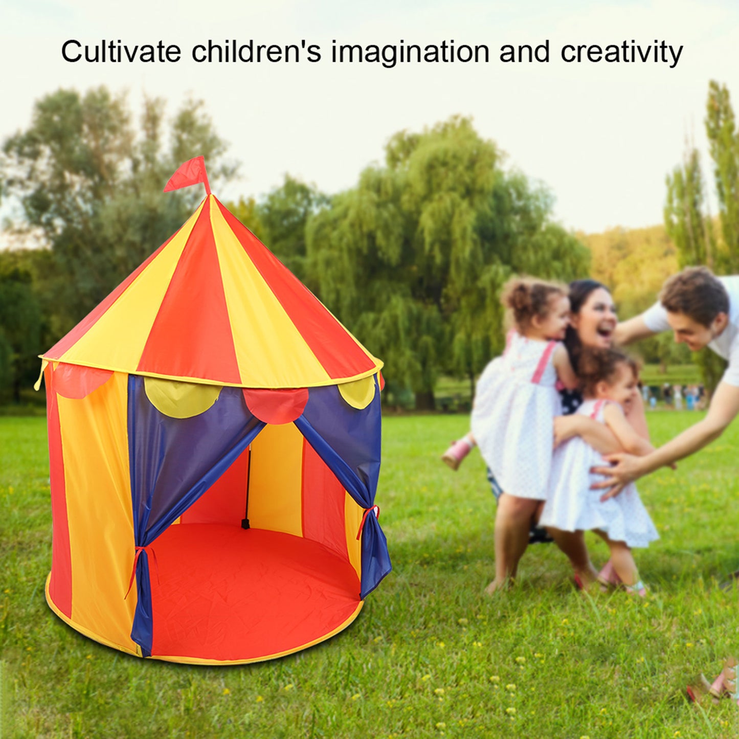 Portable Foldable Children Tent Indoor Outdoor Castle Tent  Room Play House AccessoryCastle Tent