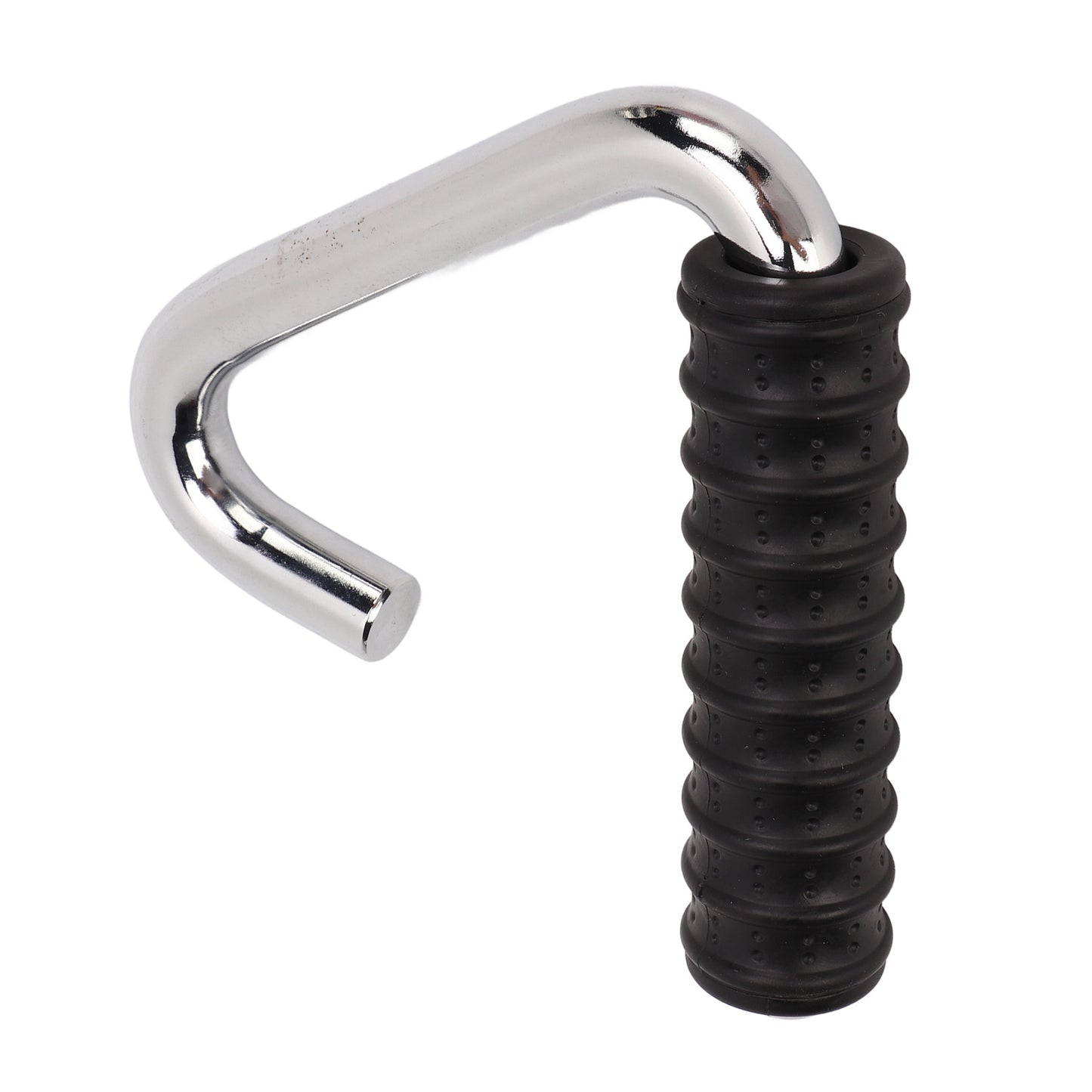 Fitness Handle Grip Silver C Shaped Universal Rubber Wrapped Training Pull Bar for Gym