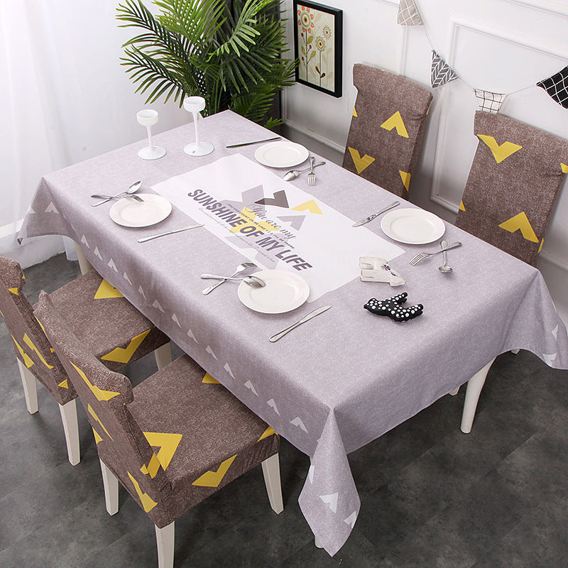 Waterproof, oil-proof and hot-proof household dining table and chair cover