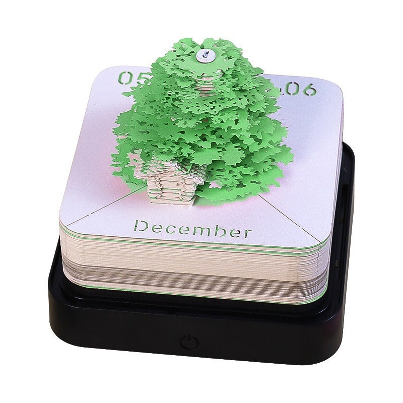 Tree House Panoramic 3D Notes Paper Carving Creative Calendar Decoration