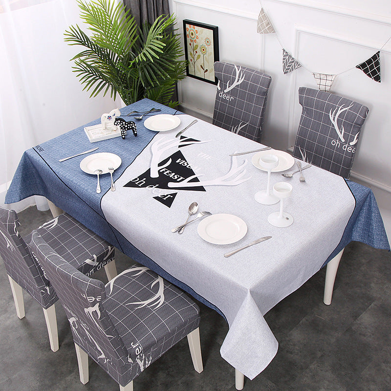 Waterproof, oil-proof and hot-proof household dining table and chair cover