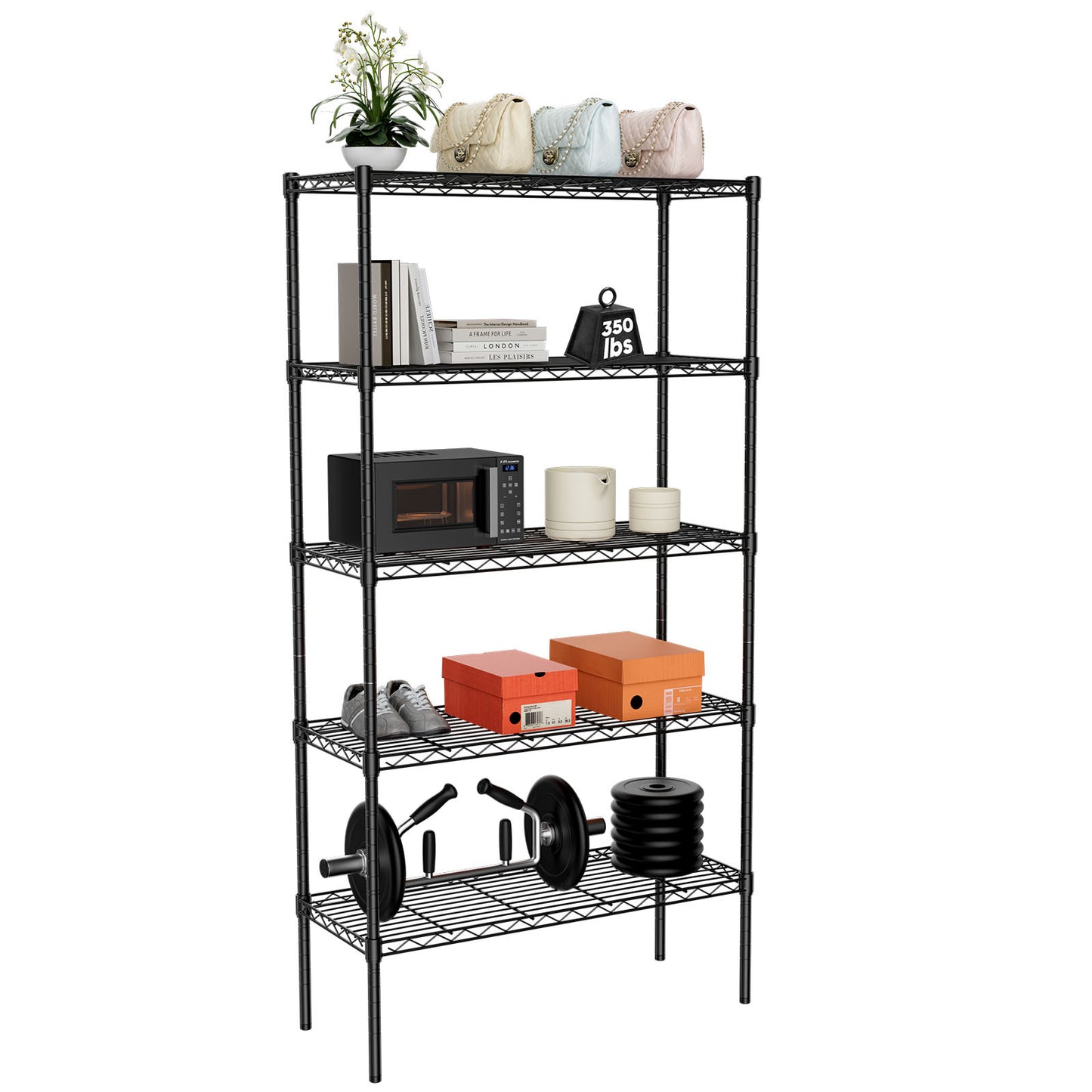 Adjustable Metal Wire Rack Heavy Vertical Rack