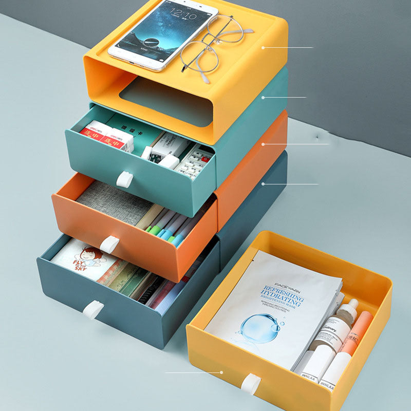 Desktop Superimposed Drawer Storage Office Dormitory