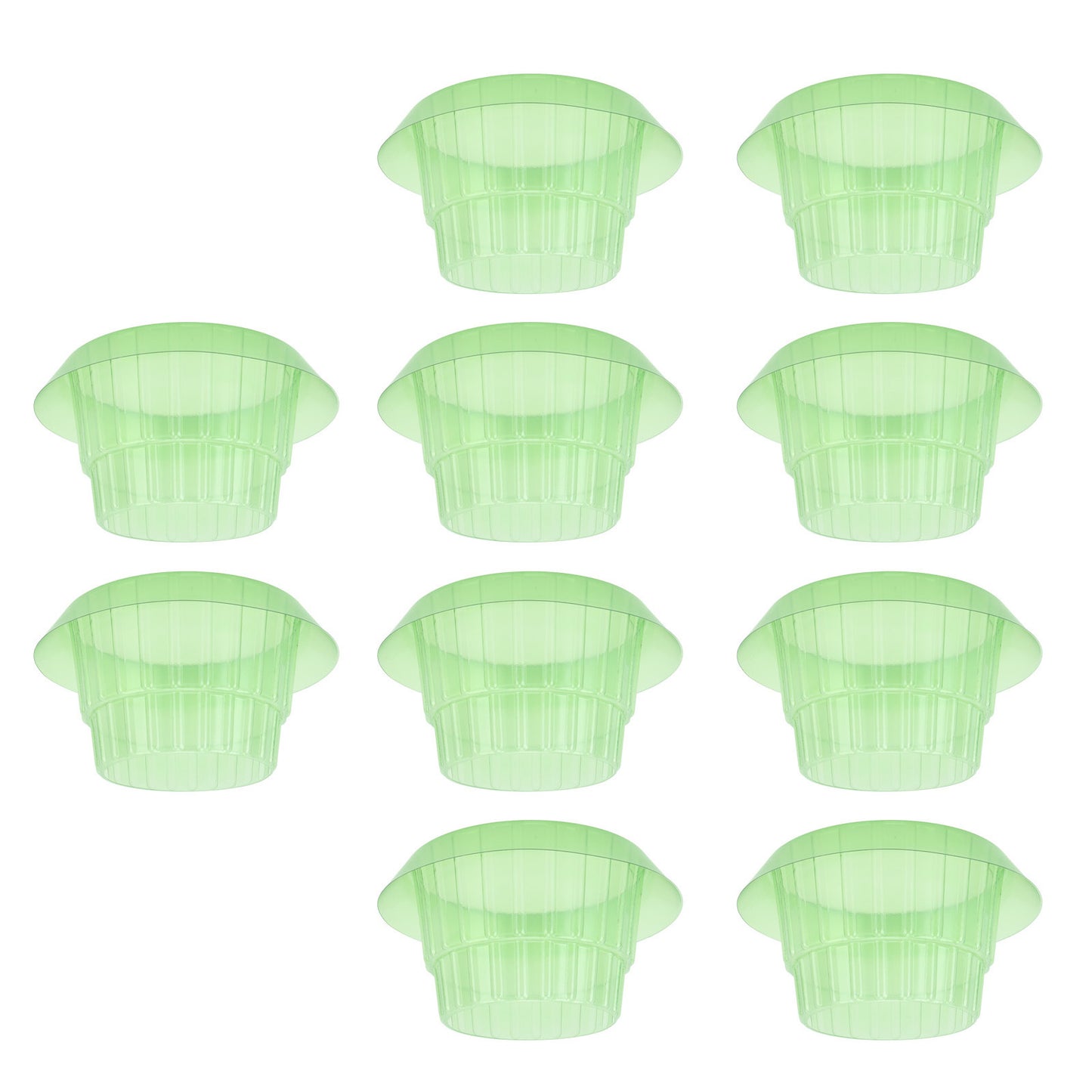 10pcs Green Garden Cloches Plastic Plant Round Cover Reusable Plant Seed Humidity Domes for Home Garden Yard Greenhouse