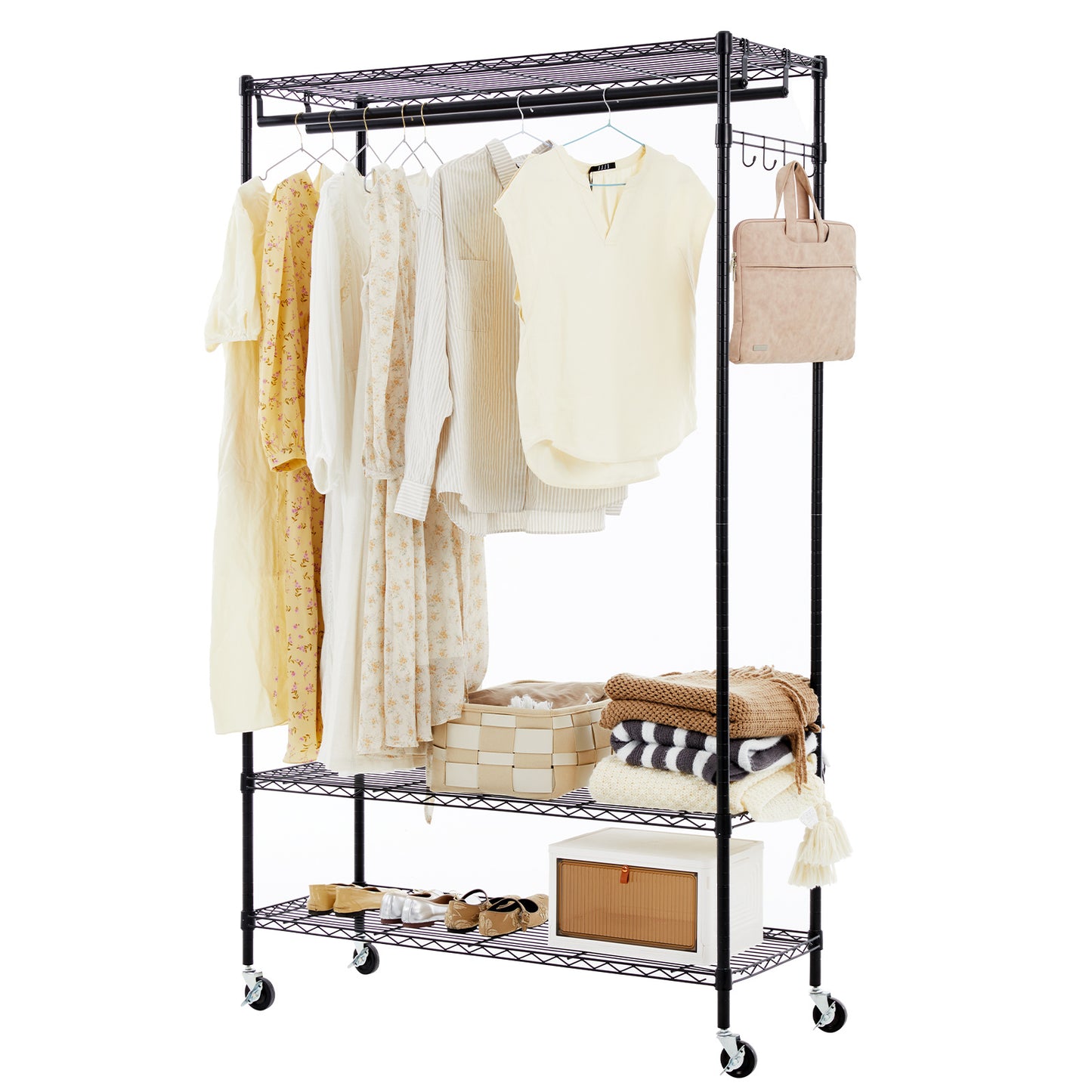 Adjustable Mobile Hanger, Iron Storage Hanger