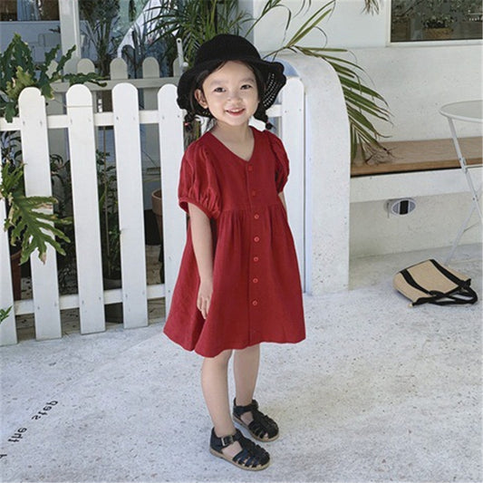 Girls Skirt Simple Elegant Dress Princess Dress