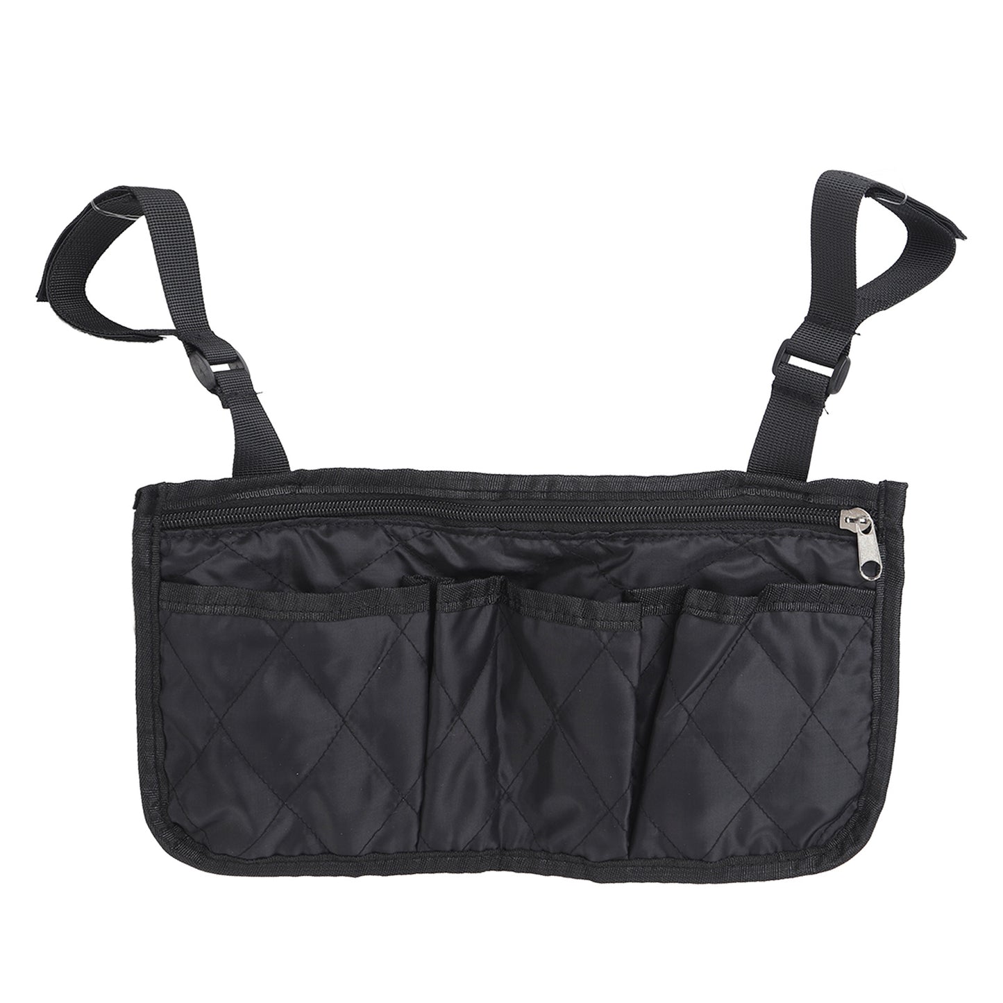 Wheelchair Side Bag Armrest Accessories Black Wheelchair Pouch Storage Bag for Disabled