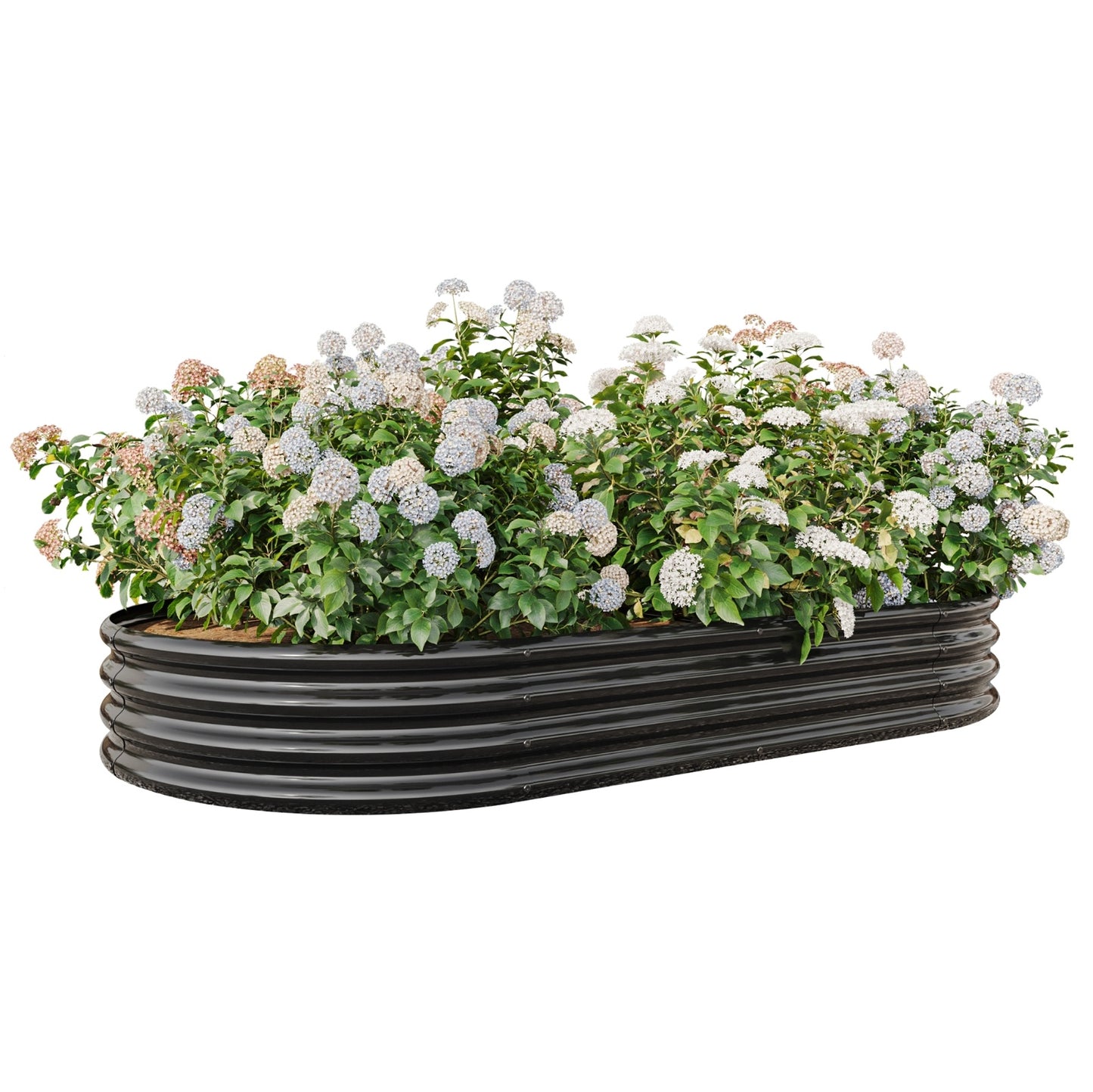 Oval Metal Elevated Garden Bed