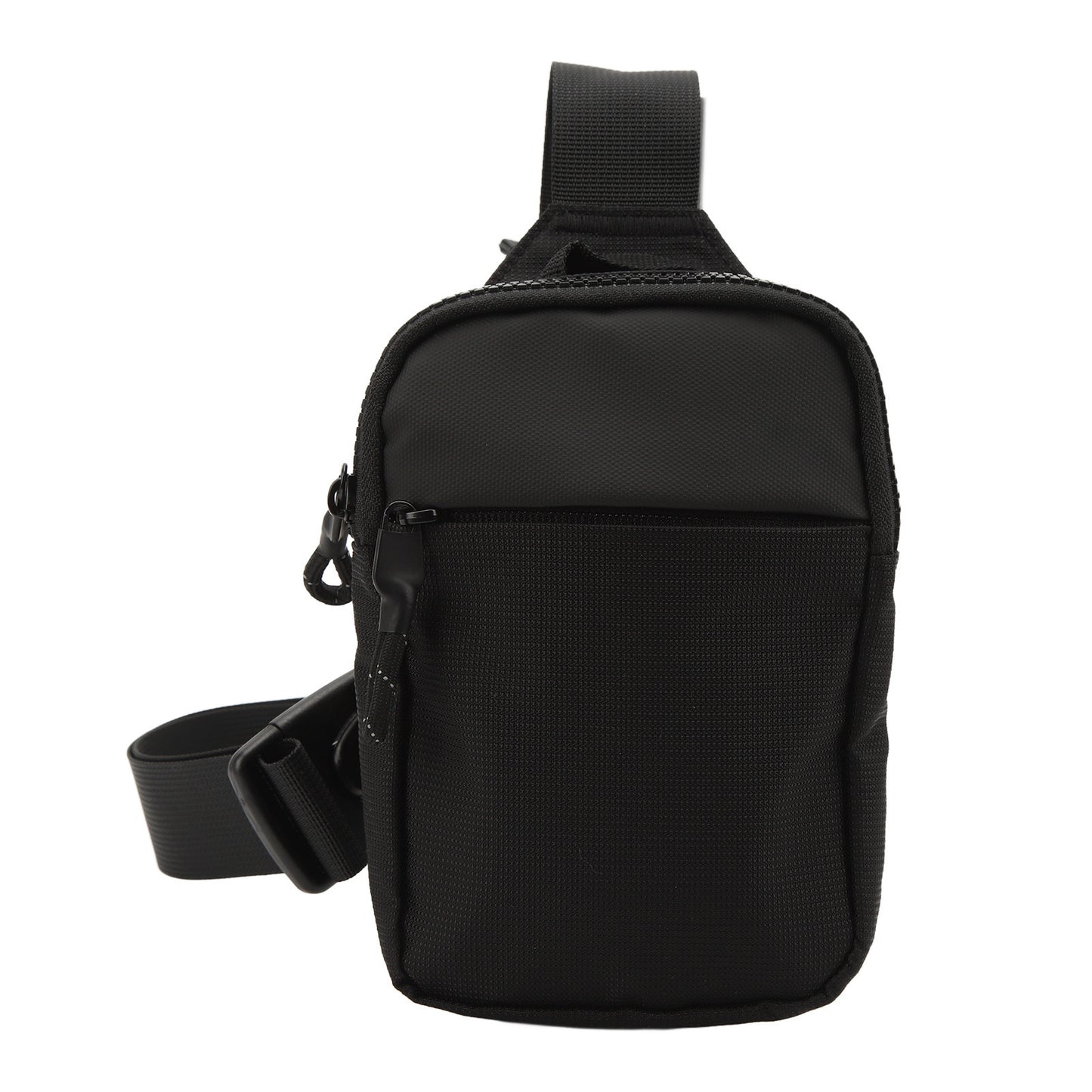 Side Shoulder Bag Small Waterproof Sling Bag for Men Women Running Cycling Traveling Shopping Black
