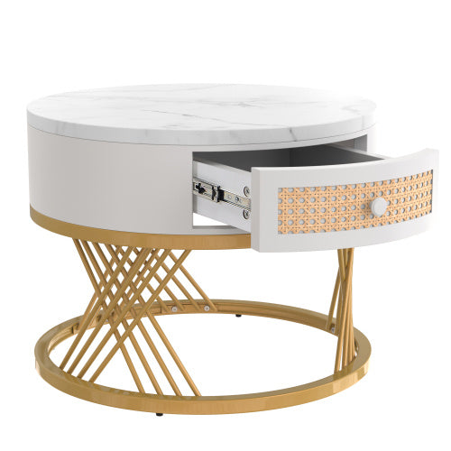 Fibreboard Metal Round Coffee Table