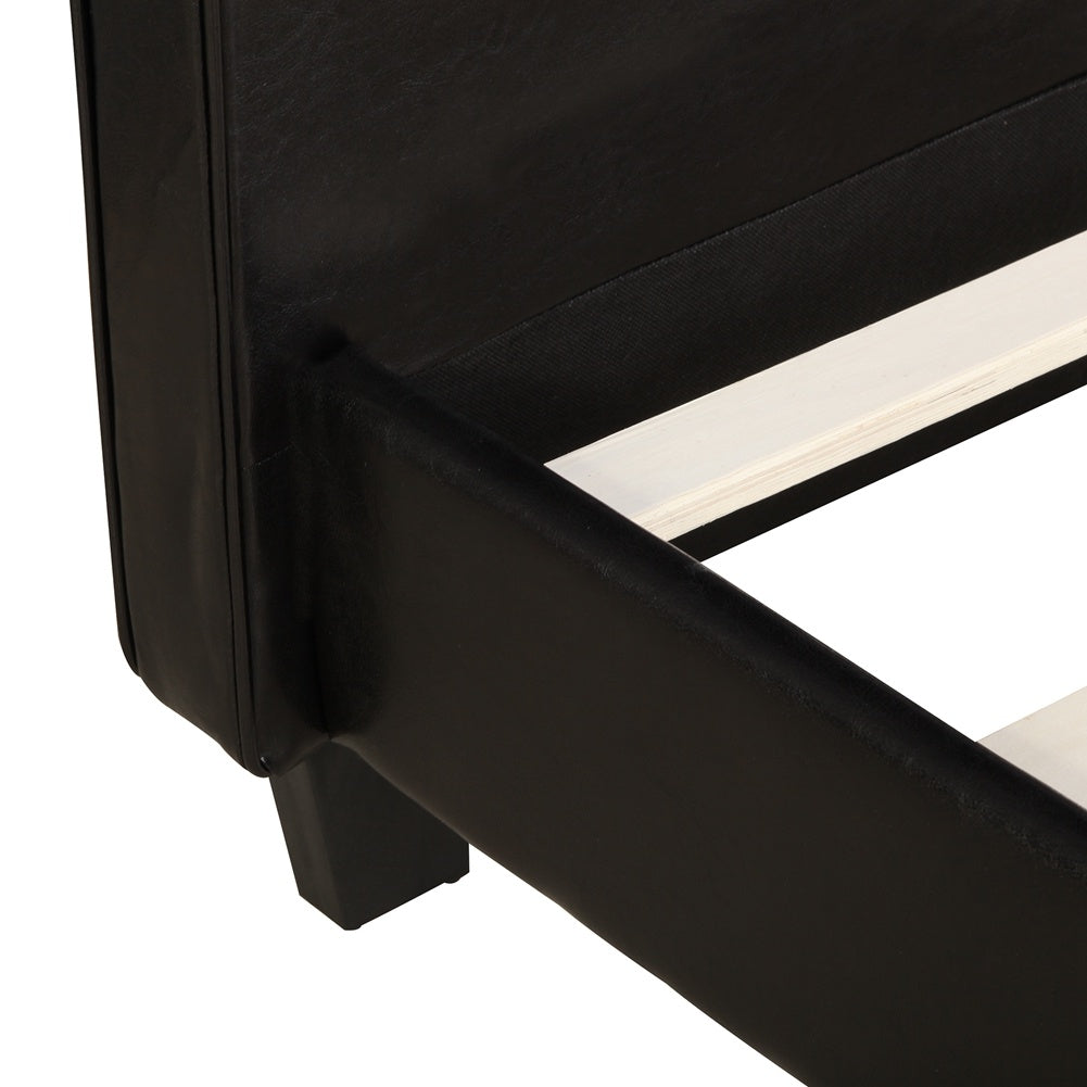 Faux Leather Upholstered Platform Bed Frame/Mattress Foundation