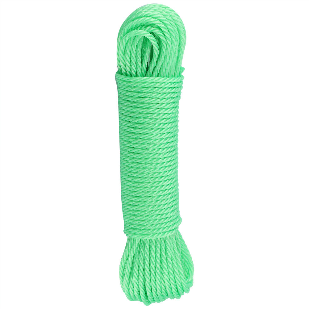 20m Nylon Rope Lines Cord Clothesline Garden Camping Outdoors (Green)