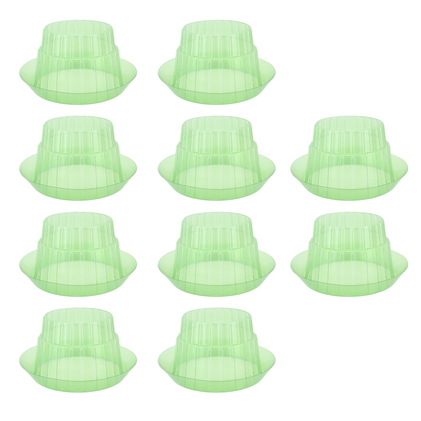 10pcs Green Garden Cloches Plastic Plant Round Cover Reusable Plant Seed Humidity Domes for Home Garden Yard Greenhouse