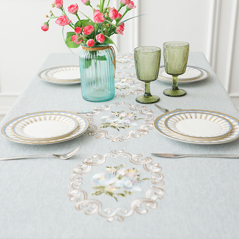 Cotton And Linen Simple Rectangular Dining Table Cloth