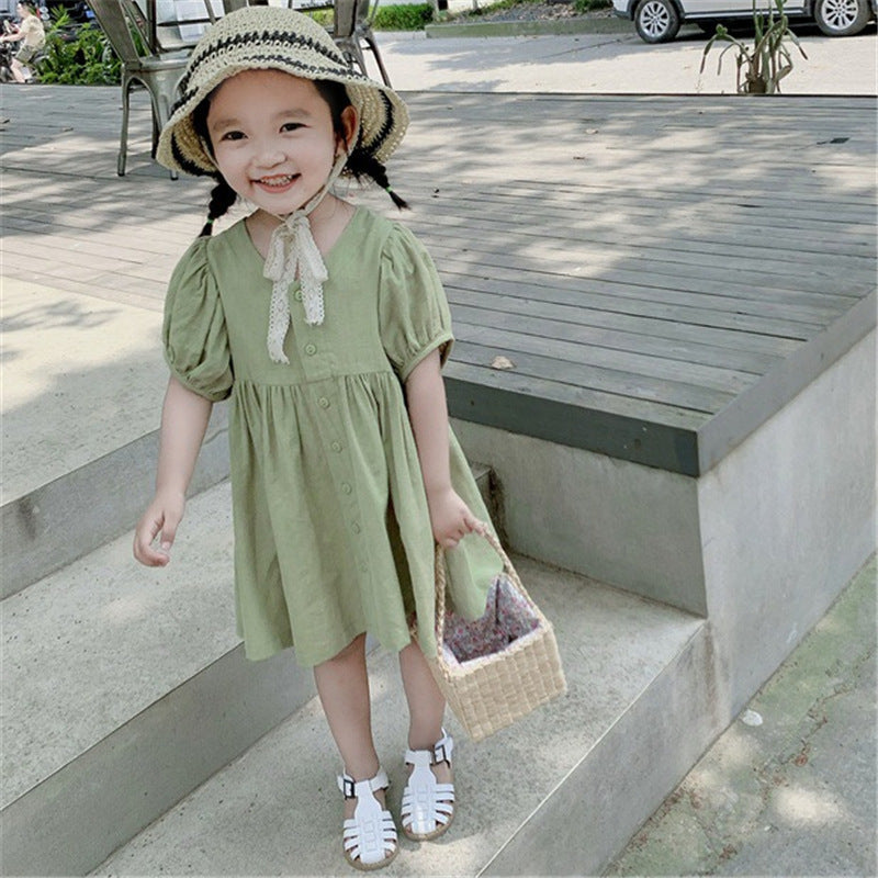 Girls Skirt Simple Elegant Dress Princess Dress