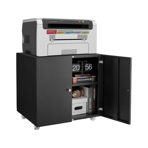 Printer Table With File Door Moves Horizontal Filing Cabinet