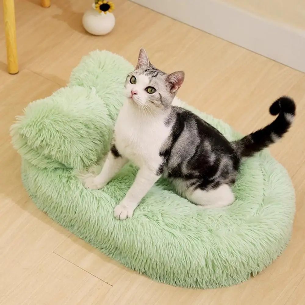 Fluffy Pet Beds Anti-Slip Puppy Nest Cave For Cold Winter Pet Supplies Comfortable Pet Sleeping Nest Cat Bed For Small Dog Puppy