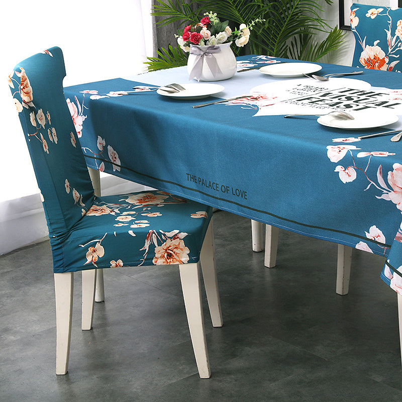 Waterproof, oil-proof and hot-proof household dining table and chair cover