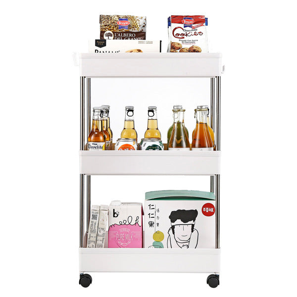 3-ply Plastic Storage Trolley Wide Version - White