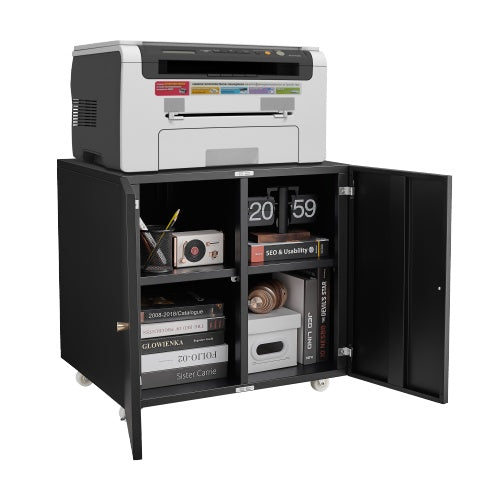 Printer Table With File Door Moves Horizontal Filing Cabinet