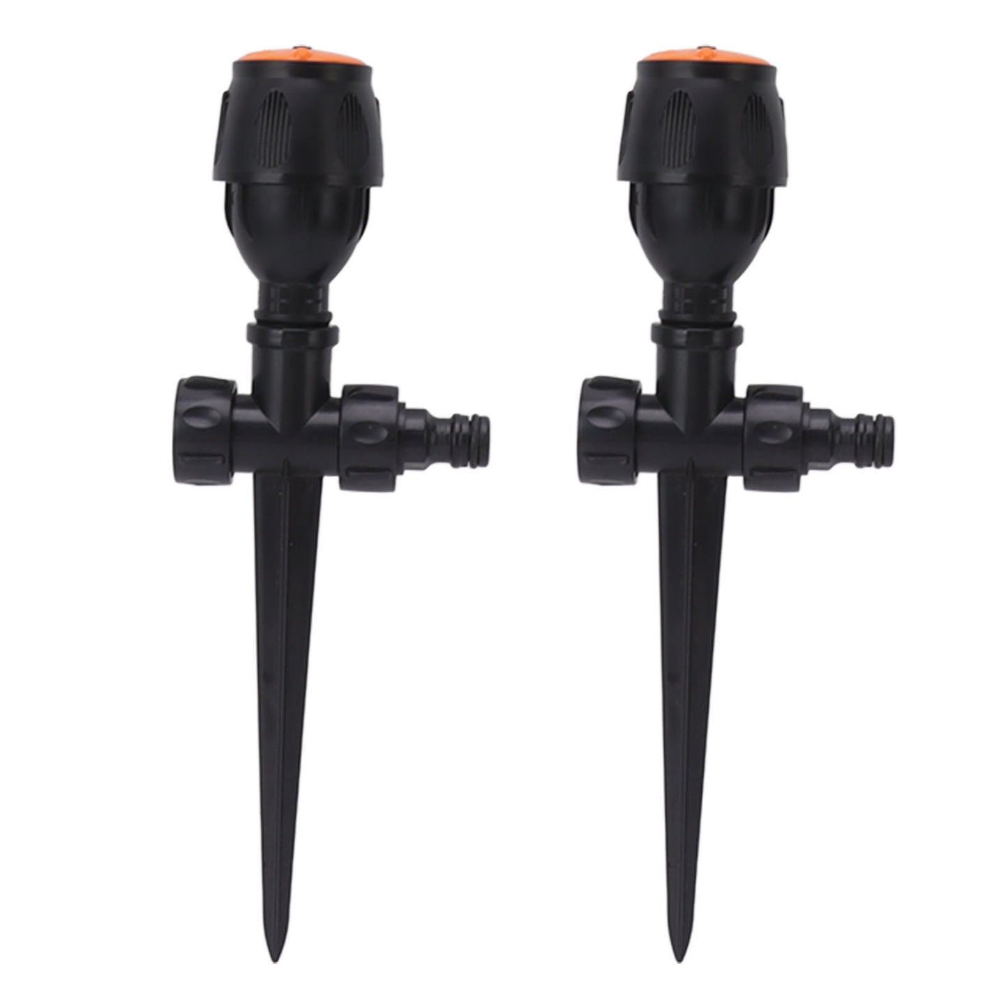2pcs Garden Sprinklers Plastic 360 Degree Rotating Irrigation Sprinkler Large Area Coverage Sprinkler for Garden Yard Lawn