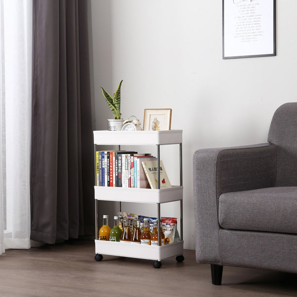 3-ply Plastic Storage Trolley Wide Version - White