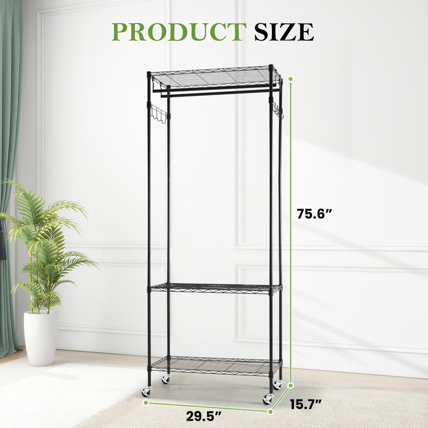 Adjustable Mobile Hanger, Iron Storage Hanger