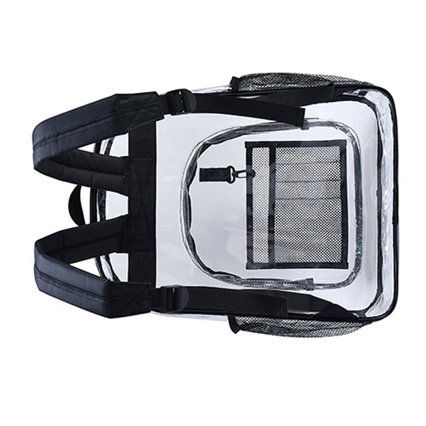 Laptop Backpack School Bags Black Transparent PVC Waterproof Large Capacity for School College Student 36x28x12cm