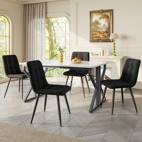 Fiberboard Metal Base Dining Table