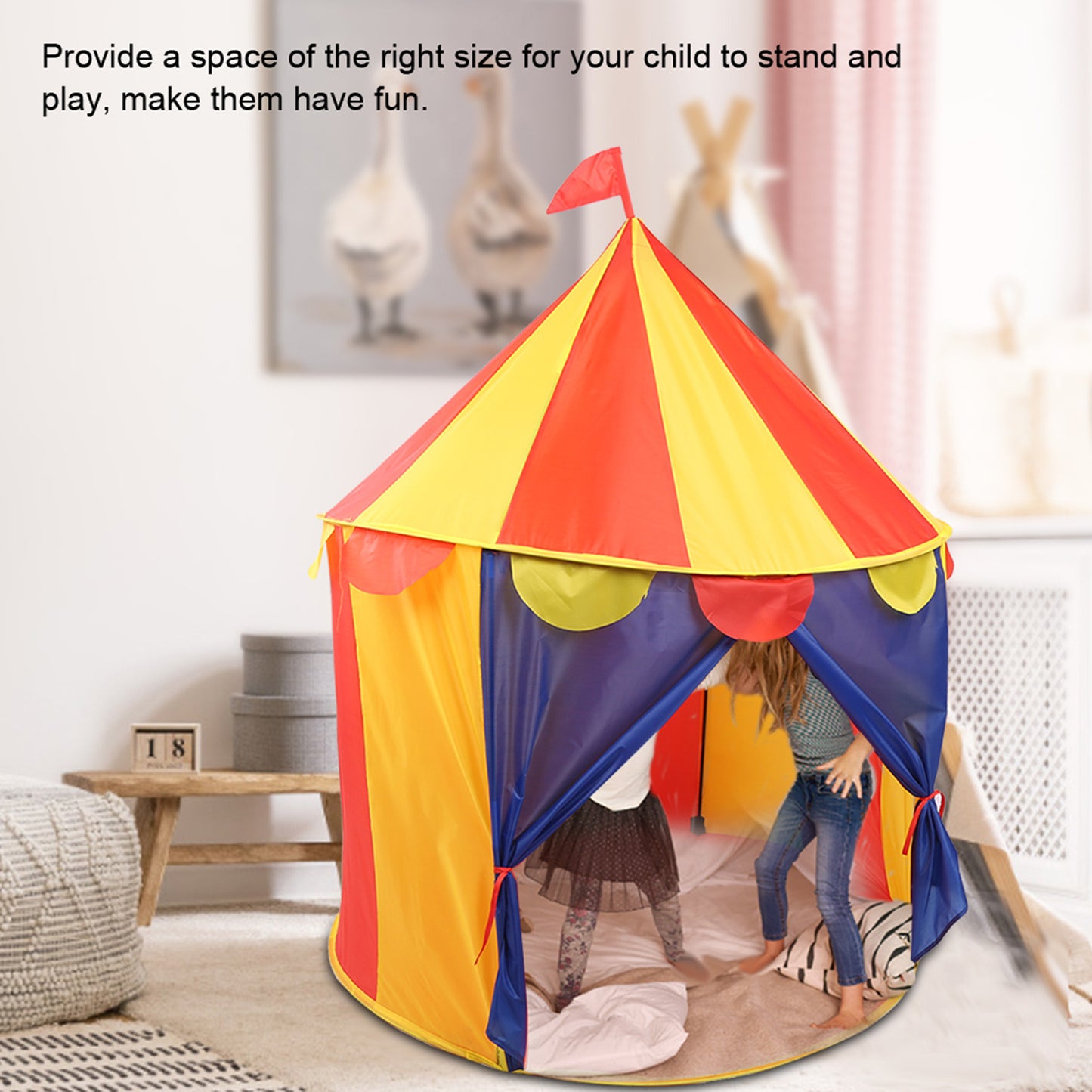 Portable Foldable Children Tent Indoor Outdoor Castle Tent  Room Play House AccessoryCastle Tent