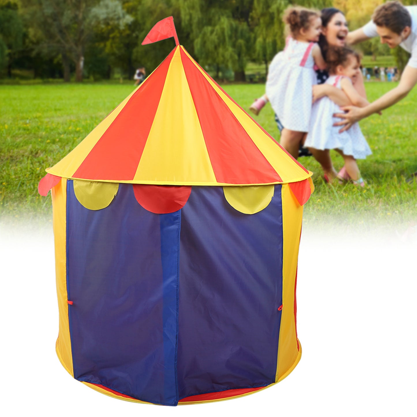 Portable Foldable Children Tent Indoor Outdoor Castle Tent  Room Play House AccessoryCastle Tent