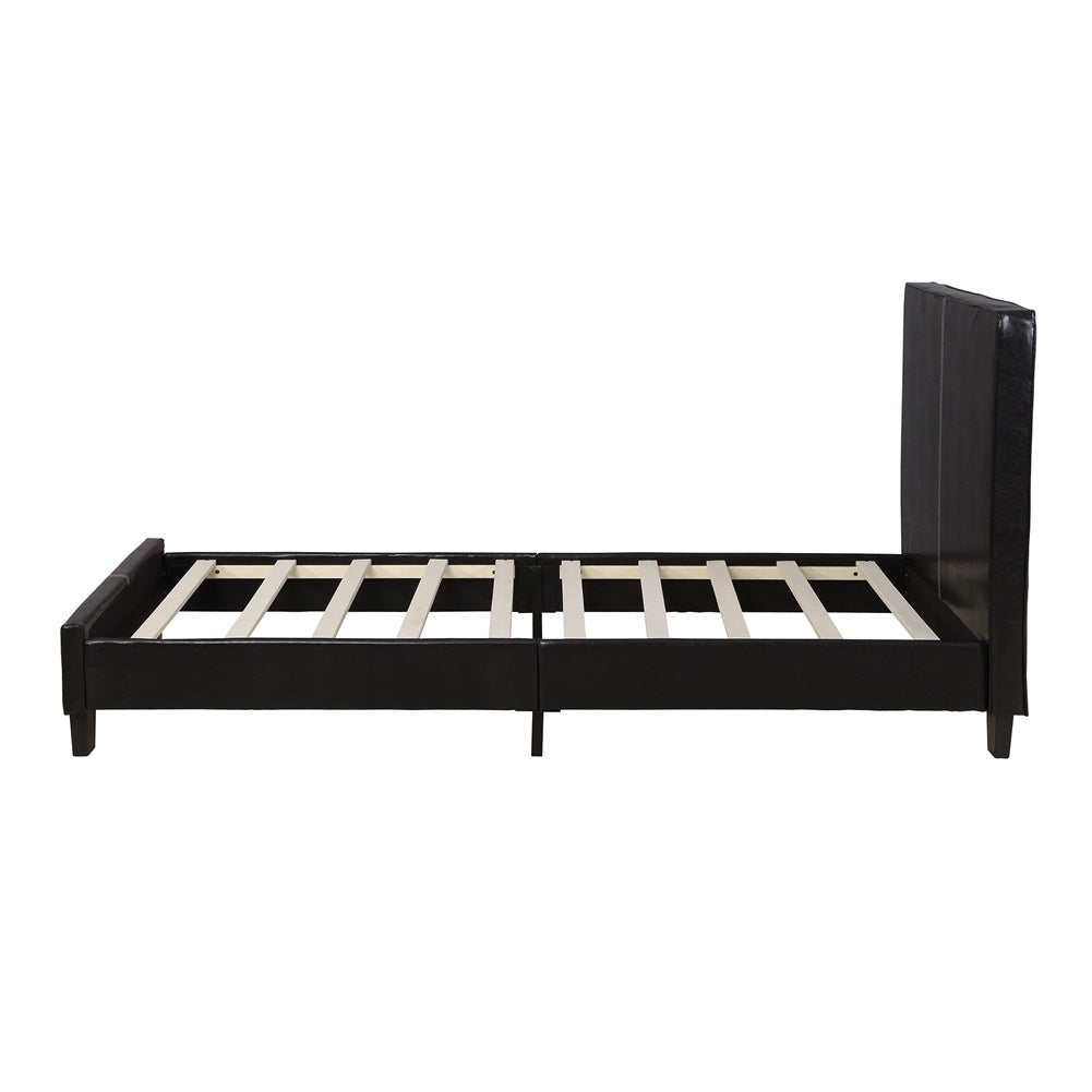 Faux Leather Upholstered Platform Bed Frame/Mattress Foundation