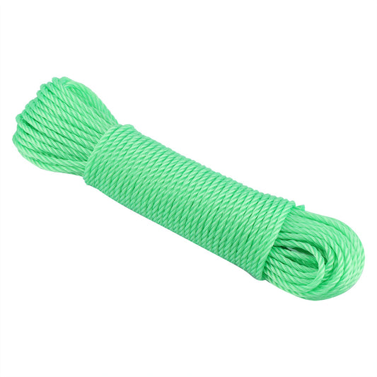 20m Nylon Rope Lines Cord Clothesline Garden Camping Outdoors (Green)