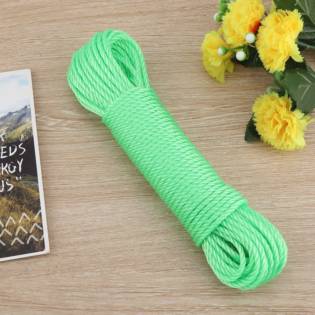20m Nylon Rope Lines Cord Clothesline Garden Camping Outdoors (Green)
